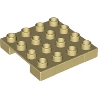 Duplo Loading Pallet 4 x 4 Indented Side / Tan