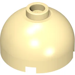 Brick Round 2 x 2 Dome Top, Hollow Stud / Tan