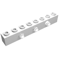 Light Brick 1 x 8 [3 Prisms] / White
