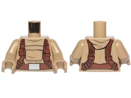 Torso SW Hoodie Jacket with Large Central Pocket and Reddish Brown Utility Belts Pattern (Resistance Trooper) / Dark Tan Arms / Dark Tan Hands