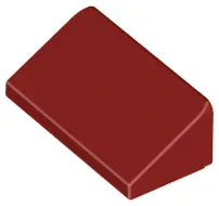 Brick Sloped 30° 1 x 2 x 2/3 / Dark Red