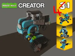Monstertruck alternitive build on 3 in 1 robot