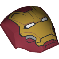 Lego Large Figure Face 4 x 5 x 1 2/3 with Iron Man Face print