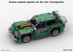 Green custom sports car for Car Transporter