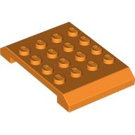 Lego Brick Sloped 4 x 6 x 2/3 Double / Orange