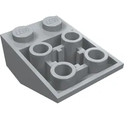 Brick Sloped Inverted 33° 3 x 2, Connections between Studs, Ovoid Bottom Pin / Light Bluish Gray