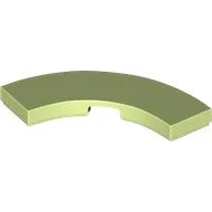 Tile 3 x 3 Curved, Macaroni / Yellowish Green