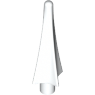 Lego Weapon Spear Tip with Fins / White