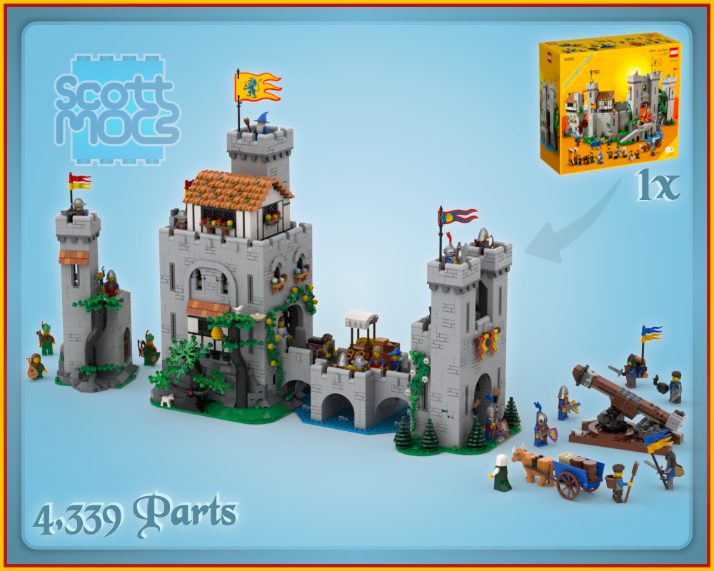 Lego Lion Knights' Bridge Castle - 10305 Alternative