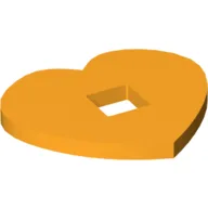 Felt Heart Large with Square Hole / Bright Light Orange