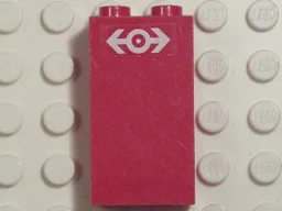 Panel 1 x 2 x 3 - Solid Studs with White Train Logo Pattern (Sticker) - Set 4549