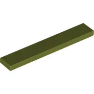 Tile 1 x 6 with Groove / Olive Green