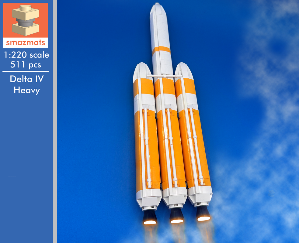 Lego Delta IV Heavy [1:220 scale]