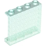 Panel 1 x 4 x 3 [Side Supports / Hollow Studs] / Opal Trans-Light Blue