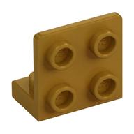 Lego Bracket 1 x 2 - 2 x 2 Inverted / Pearl Gold