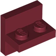Bracket 2 x 2 with 1 x 2 Vertical Studs / Dark Red