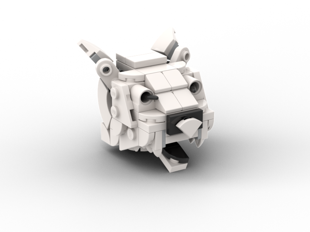 Lego White Lynx Head - Alternate Build from 75979