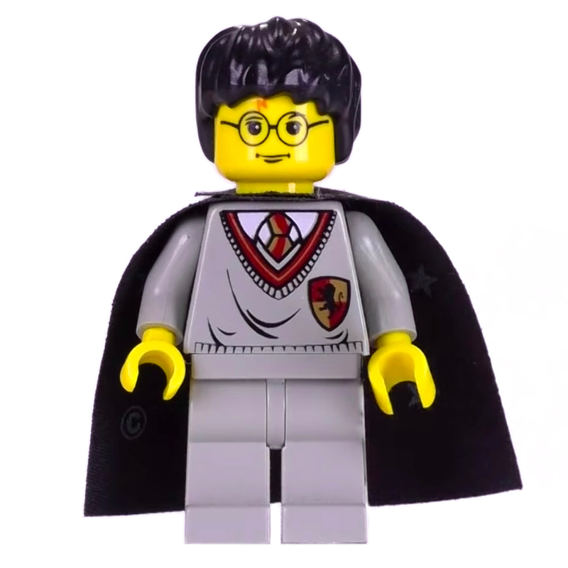 Lego Harry Potter, Yellow Skin, Gryffindor Sweater with Crest, Cape with Stars