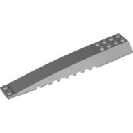 Lego Brick Wedged, Curved 16 x 4 Triple with Inner Ridges / Light Bluish Gray