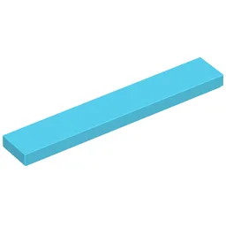 Tile 1 x 6 with Groove / Maersk Blue