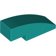 Lego Brick Curved 3 x 1 No Studs / Dark Turquoise