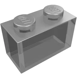 Brick 1 x 2 without Bottom Tube / Trans-Brown