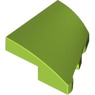 Lego Brick Wedged, Curved 2 x 2 with Stud Notch Left / Lime
