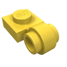 Plate Special 1 x 1 with Clip Light, Bar Hole [Thick Ring] / Yellow