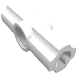 Technic Axle and Pin Connector Angled #2 - 180° / White
