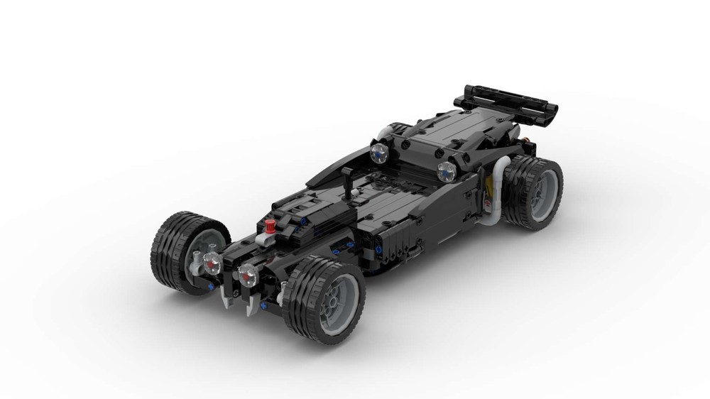 Lego Black "crocodile" car (66% 42111 set parts)