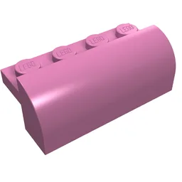 Brick Curved 2 x 4 x 1 1/3 / Dark Pink