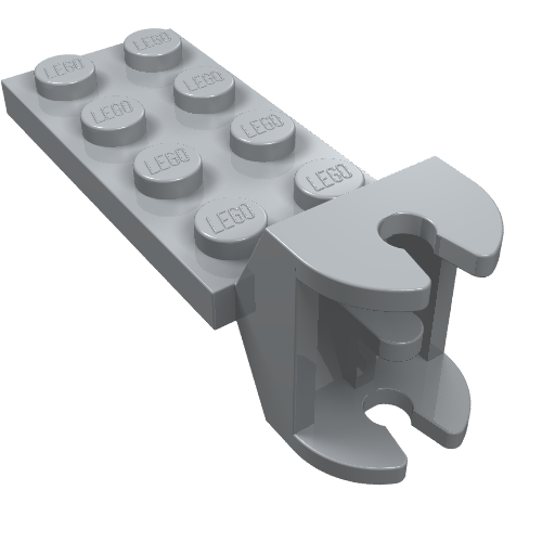 Lego Hinge Plate 2 x 4 with Articulated Joint - Female / Light Bluish Gray