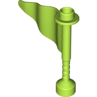 Lego Duplo Flag Wavy 3 x 4 with Post / Lime