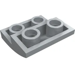 Brick Curved Inverted 2 x 2 x 2/3 / Light Bluish Gray