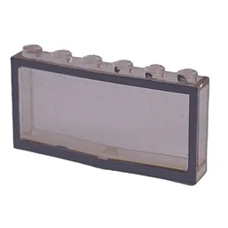 Modulex Window 1 x 6 x 3 with Gray Border Print / Modulex Clear
