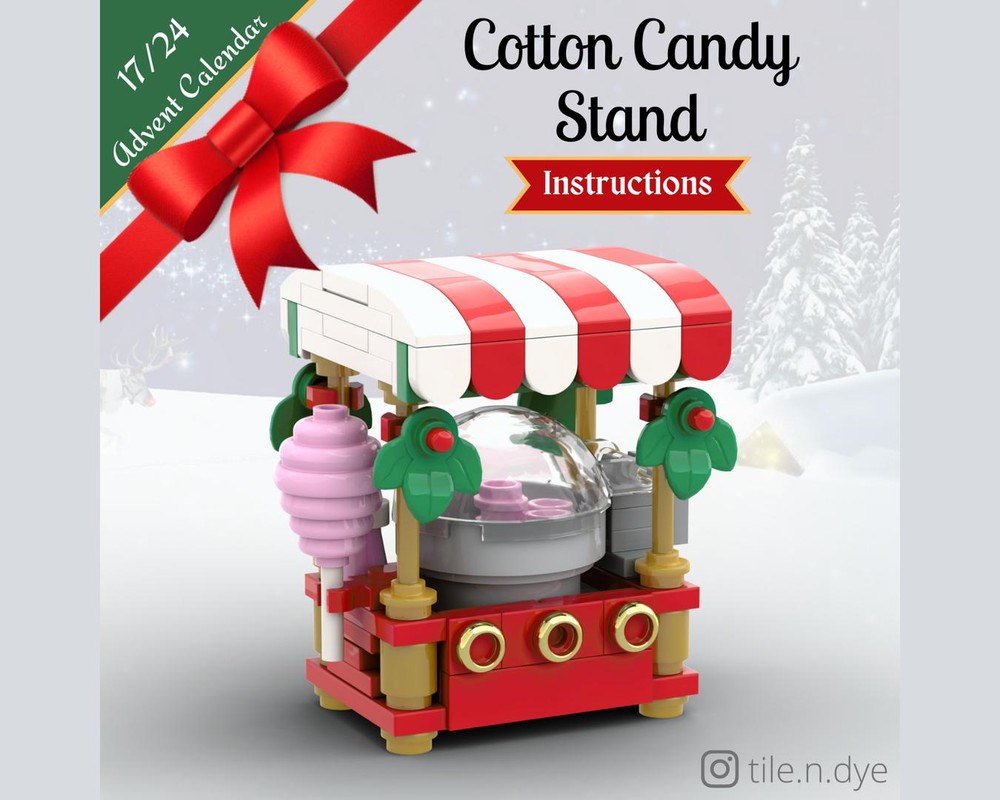 Lego Cotton Candy Stand - LEGO CHRISTMAS MOC FREE INSTRUCTIONS