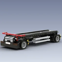 Tipping trailer for containers