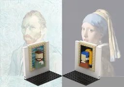 3D Mini Masterpiece - Van Gogh's self portrait & Girl with a pearl earring
