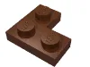 Plate 2 x 2 Corner / Reddish Brown