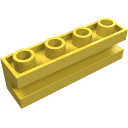 Brick Special 1 x 4 with Groove / Yellow