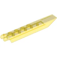 Hinge Plate 1 x 8 Locking with Angled Side Extensions, Squared Plate Underside, 7 Teeth / Trans-Yellow