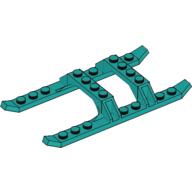 Lego Helicopter Skid Rails 12 x 6 / Dark Turquoise
