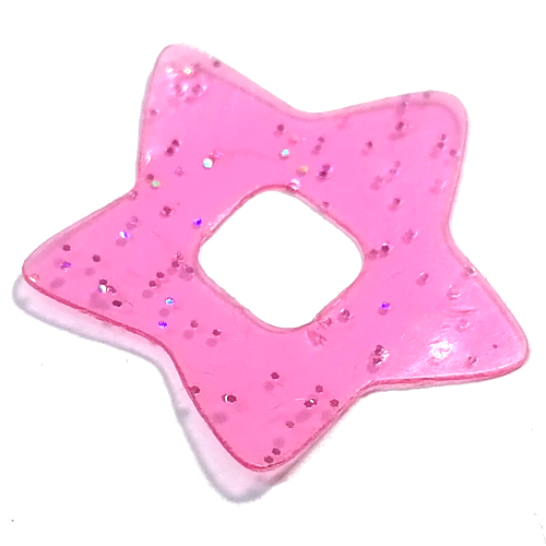Lego Clikits Icon Accent, Star 3 1/4 x 3 1/4 / Glitter Trans-Pink