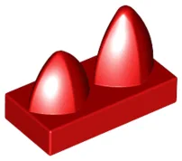 Tile Special 1 x 2 with Two Vertical Teeth / Tooth