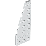 Lego Wedge Plate 8 x 3, 22° Left / White