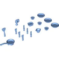 Equipment Kitchen Implements Kit [Complete Set] / Medium Blue