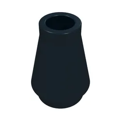 Cone 1 x 1 [No Top Groove] / Black