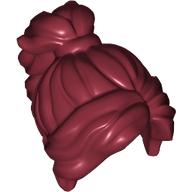 Lego Hair Long Wavy with Ponytail [PLAIN] / Dark Red