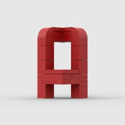 3D Letter A 3x3x5
