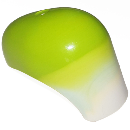 Lego Large Figure Head (Toa Inika) with Marbled White Pattern / Lime